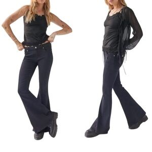 BDG Extreme Flare Dark Rinse Blue Stretch Denim Jeans